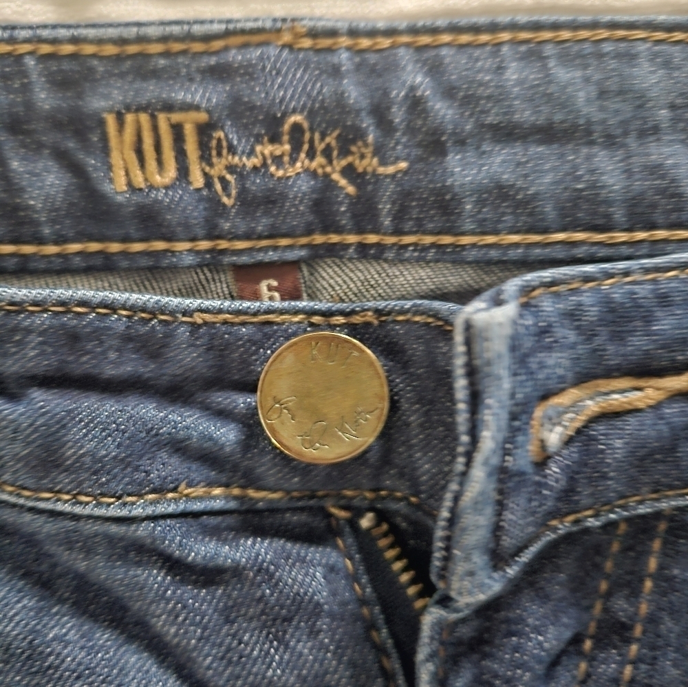 Kut From The Kloth Blue Denim Capri Jeans Size 6 - Picture 8 of 13